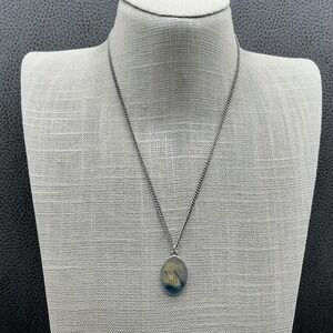 Scrimpewter Sailboat Oval Pendant Necklace Nautical Ocean Scene Pewter Chain